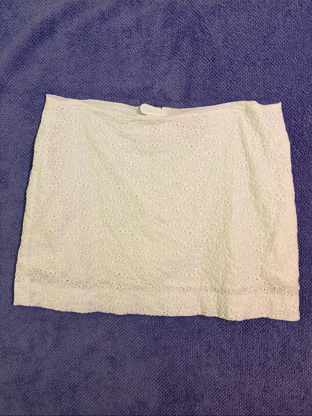 Lilly Pulitzer eyelet material, white, miniskirt size 6